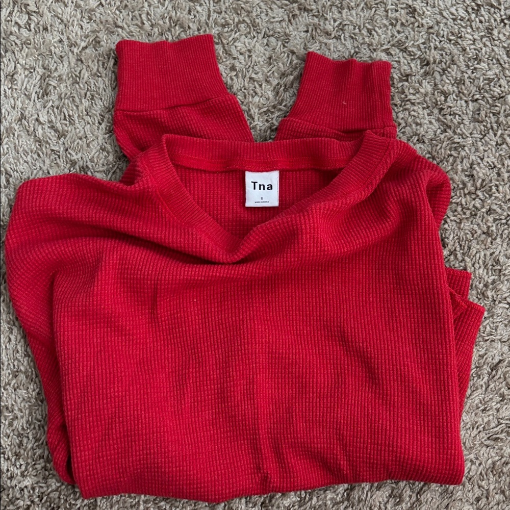 TNA Vibrant Red Knit Pullover